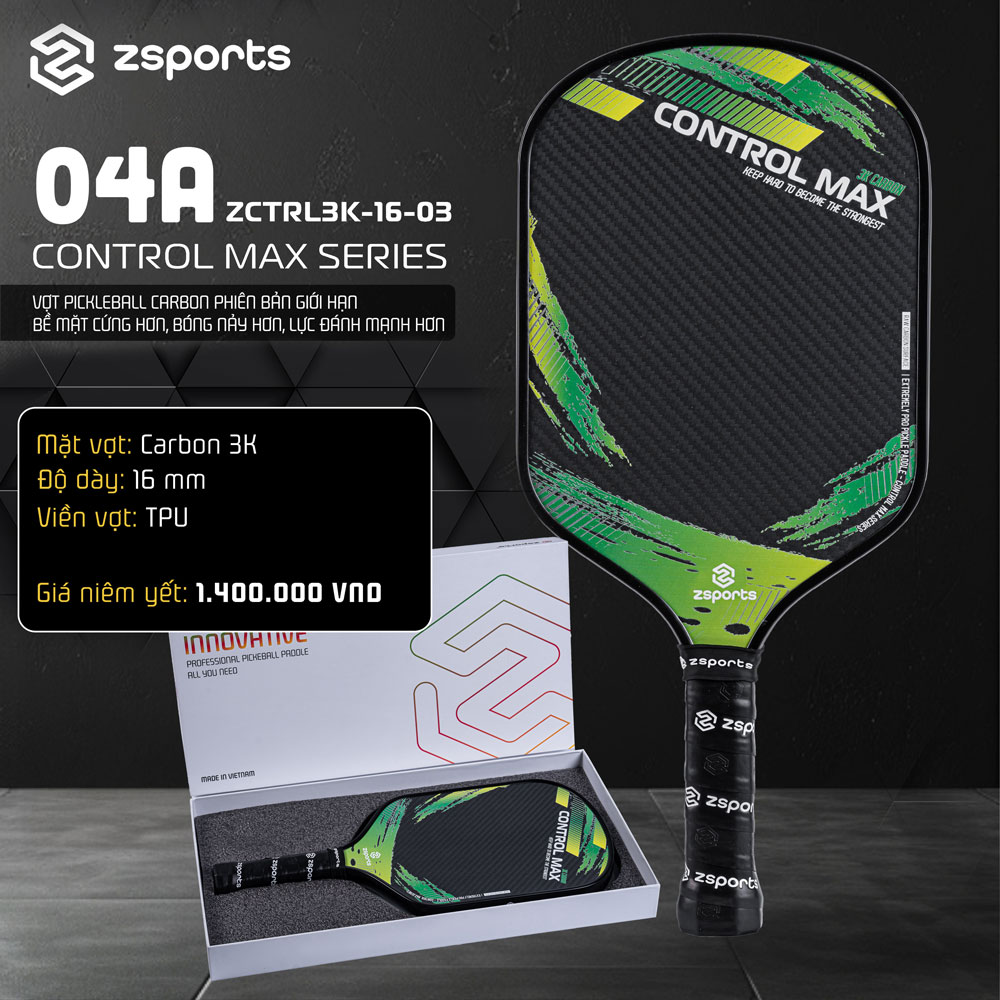 vợt pickleball zsports control max green