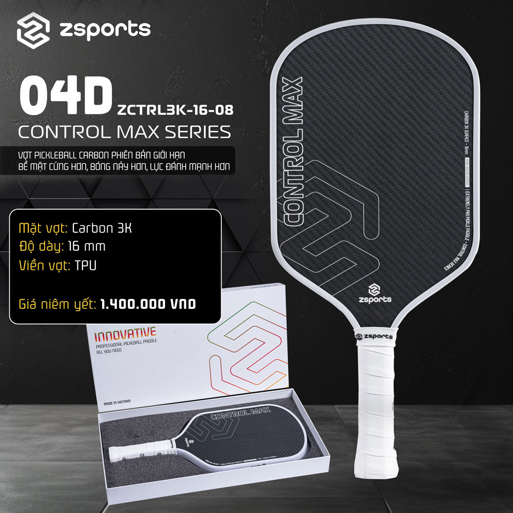 vợt pickleball zsports control max white