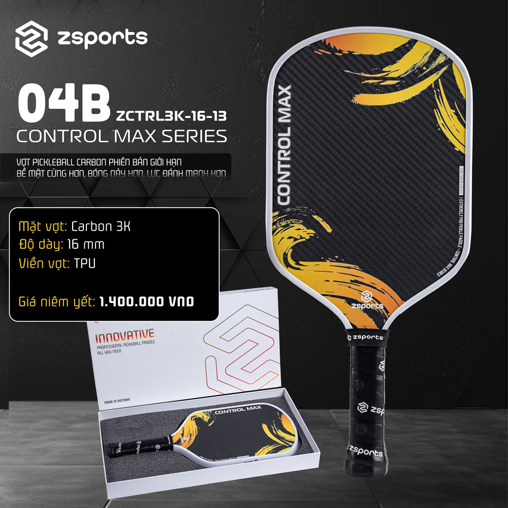 vợt pickleball zsports control max yellow